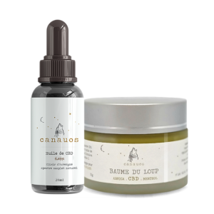 Huile de CBD 10.57% 20ml + Baume du loup au CBD 35mg