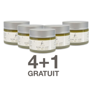 4 x Baume du loup au CBD 35gr (39ml) + 1 Gratuit